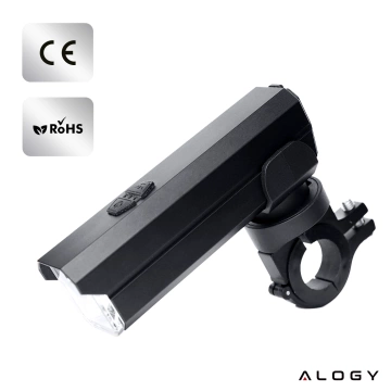 Lampka rowerowa Alogy przód LED przednia światło roweru bardzo mocna 1200lm 4000mah oświetlenie wodoodporna światełko na rower czarna