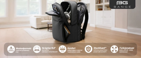 Bange 26L wasserdichter Rucksack für Laptops bis 15,6 Zoll – Geräumig und komfortabel, robust und atmungsaktiv, ideal für Stadt und Reisen, Arbeit und Flugreisen, Unisex – Grau