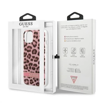 Guess GUHCP13SHSLEOP iPhone 13 mini 5,4" różowy/pink hardcase Leopard