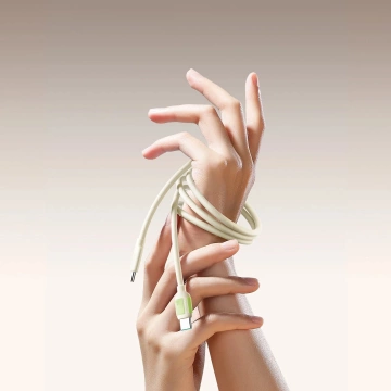 Kabel Joyroom S-A53 60W USB-C – USB-C 1,2m Beżowy Fluorescencyjny