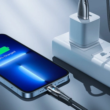Joyroom kabel z szybkim ładowaniem z inteligentnym wyłącznikiem USB-A - Lightning 2.4A 1.2m czarny (S-UL012A3)