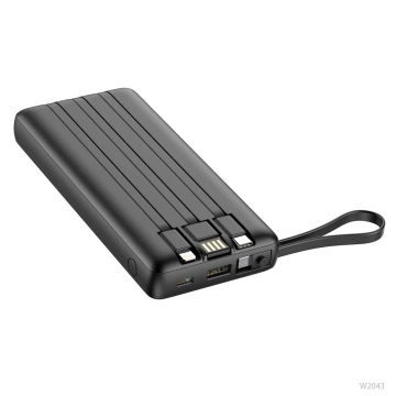 Powerbank Externer Akku (POWER BANK) VEGER C20 – 20.000 mAh (Micro Typ C Lightning 8-polig) schwarz W2047