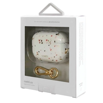 Etui ochronne na słuchawki UNIQ etui Coehl Terrazzo do Apple AirPods Pro biały/natural white