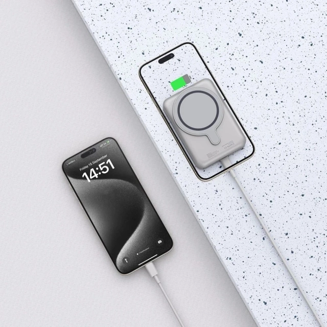 Powerbank magnetyczny PB11 Lifemag Magsafe Power Bank 10000mah Titanium