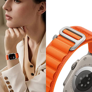 Pasek do zegarka Alogy Sport Strap do Apple Watch 4/5/6/7/8/SE/Ultra (42/44/45/49mm) Pomarańczowy