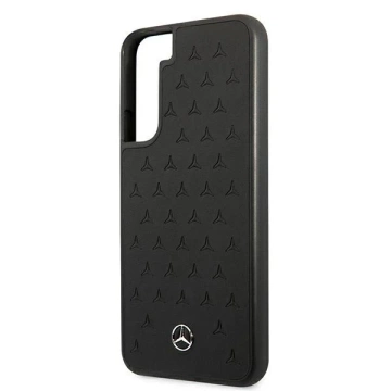 Etui Mercedes MEHCS22MPSQBK do Galaxy S22+ S906 hardcase Leather Stars Pattern czarny/black