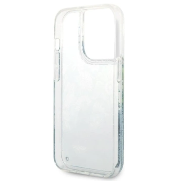 Etui Guess GUHCP14XLFLSN für Apple iPhone 14 Pro Max 6,7" zielony/grün Hardcase Flower Liquid Glitter