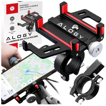 Alogy Fahrrad-Handy-Halterung, 55–95 mm, für Fahrrad, Motorroller, Schwarz