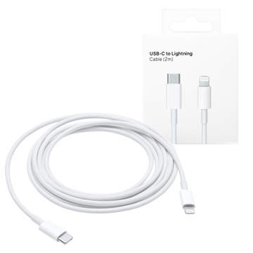 2x Kabel USB-C do Lightning do Apple iPhone iPad iPod 20W 2m BOX Biały