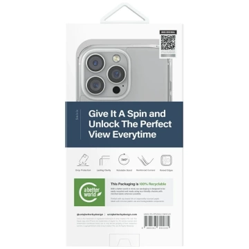 Etui UNIQ Swivix 360 Drehbarer Ständer Transparent für iPhone 16 Pro Max