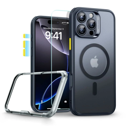 Etui ESR Classic Pro Set MagSafe iPhone 16 Pro Max Czarny Frosted