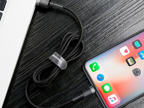 Kabel 2m Baseus Keviar USB Lightning für iPhone iPad iPod 1.5A Czarny