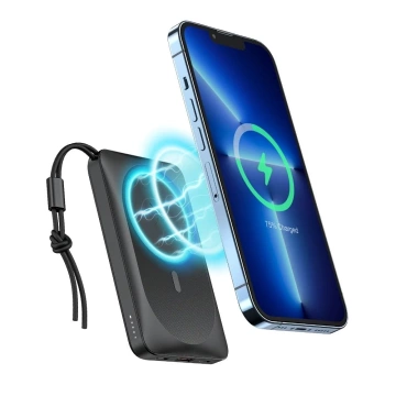 Powerbank Externer Akku VEGER MagOn mit Qi-Ladung für MagSafe 15W - 10.000mAh PD 22,5W weiß (VP1151 / W1151)
