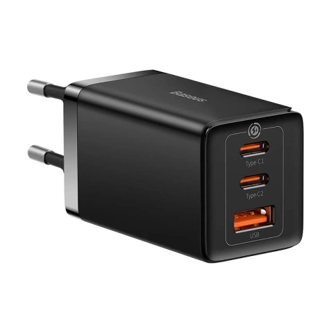 Baseus GaN5 Pro 2xUSB-C USB-Ladegerät, 65 W (schwarz)