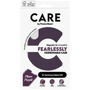 Etui CARE do Samsung Galaxy S25 by PanzerGlass Fashion Plum Purple