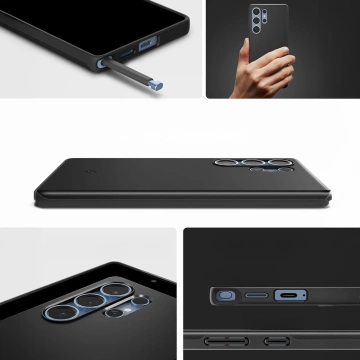 Samsung Galaxy S25 Ultra Schwarze Spigen Thin Fit Mag MagSafe Hülle