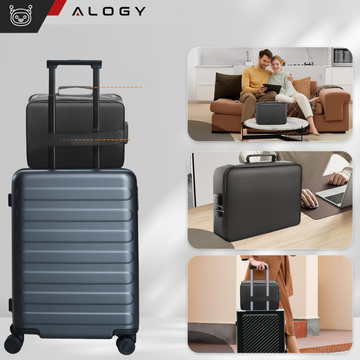 Walizka torba podróżna etui organizer na dokumenty Alogy Bag for Documents with Number Lock - 37x26x11cm Czarna