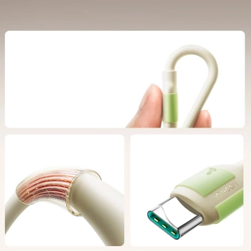 Joyroom S-A53 3A USB-A - USB-C Kabel 1,2m Fluoreszierendes Beige