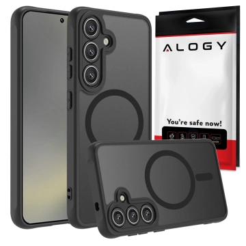 Etui do Samsung Galaxy S25 Plus obudowa ochronna na telefon Alogy Matte HybridMag™️ Case do MagSafe Matowe Czarne