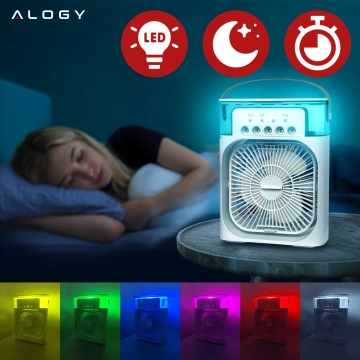 Schreibtischventilator, Standventilator, kleiner Umwälzventilator mit Clip, kabelloser Handventilator, 500 mAh, USB-C, Alogy White