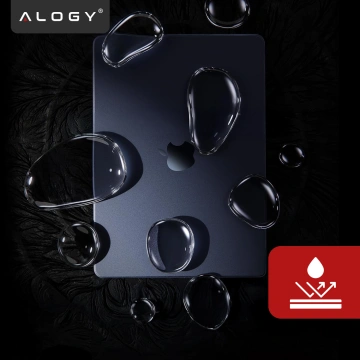 Etui do Apple MacBook Air 13.6 M2 / M3 / M4 (2022, 2023, 2024, 2025) - elastyczna, matowa obudowa ochronna, smukła i odporna na zarysowania – Alogy AirGuard™ Czarny