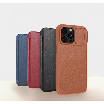 Etui skórzane Nillkin Qin Pro Leather Case do iPhone 14 Pro Max (czarne)