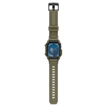 Hülle mit Armband für Apple Watch 10 (46 mm) Vintage Khaki Spigen Rugged Armor Pro
