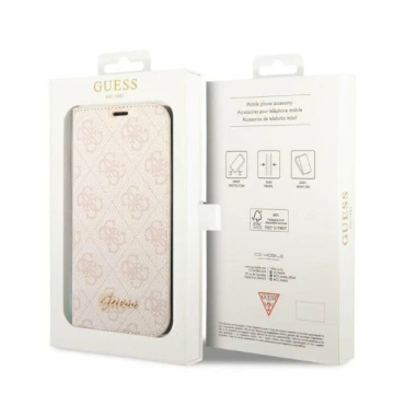 Etui Guess GUBKP14MHG4SHP do Apple iPhone 14 Plus 6,7" różowy/pink book 4G Vintage Gold Logo