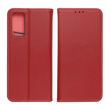 Etui z klapką kabura skórzana SMART PRO do iPhone 15 bordowy