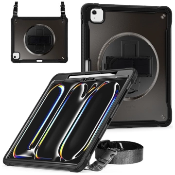 Etui pancerne 360 z miejscem na rysik do Apple iPad Air 11" (2024,2025) / Air 10.9" (2020,2022) / Pro 11 (2018) Alogy Pirate 360 Case obudowa na tablet Czarne