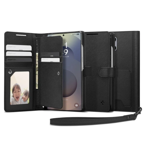 Etui für Samsung Galaxy S25 Ultra Black Spigen Wallet "S"