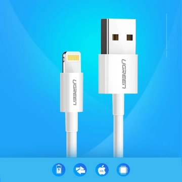 Ugreen cable USB-Kabel - Lightning MFI 1m 2,4A weiß (20728)