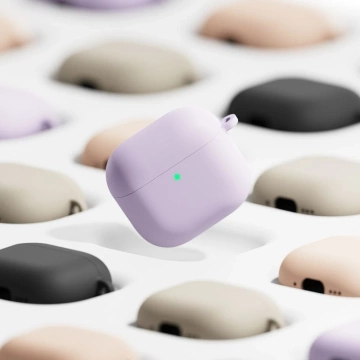 Apple AirPods 4 Hülle Ringke Silikon Schwarz Karabiner