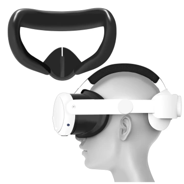 Alogy Ersatz-Sonnenmaske aus Silikon für Meta Quest 3 Schwarz
