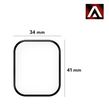 2x Alogy 3D Flexibles Glas für Apple Watch 7 45mm Schwarz