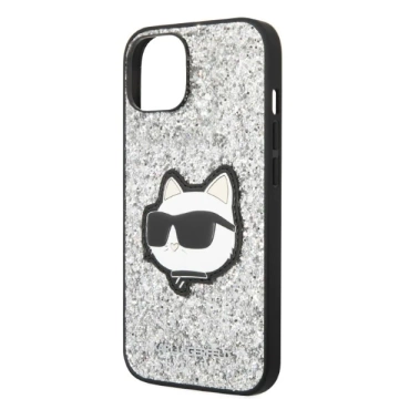 Etui ochronne na telefon Karl Lagerfeld KLHCP14MG2CPS do Apple iPhone 14 Plus 6,7" srebrny/silver hardcase Glitter Choupette Patch