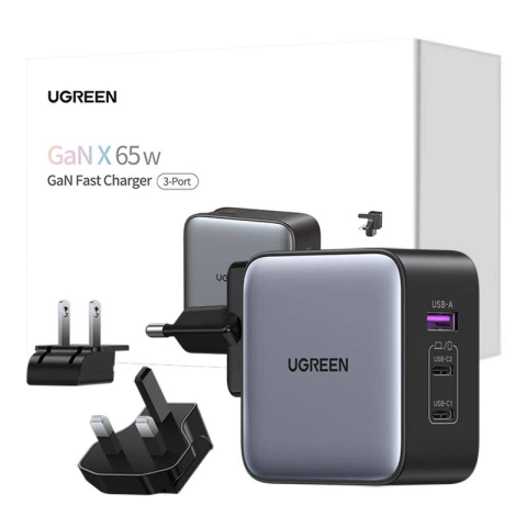Ugreen Nexode Wandladegerät, 2x USB-C USB, 65W