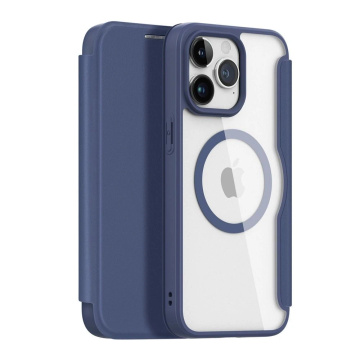 DUX DUCIS Skin X Pro - futerał z klapką kompatybilny z MagSafe do Apple iPhone 15 Pro Max niebieski