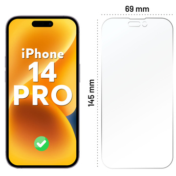 Hybridglas für Apple iPhone 14 Pro Vollbild Alogy Flexi Full Glass 9H Schutzglas Bruchsicher