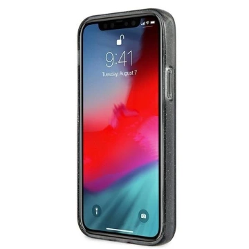 Guess GUHCP12LPCUGL4GBK iPhone 12 Pro Max 6,7" czarny/schwarz Hartschale Glitter 4G Big Logo