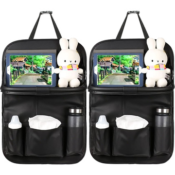 2x Auto Organizer Auto Reisetisch Autositzschutz Rücksitzlehne Sitz Alogy Schwarz