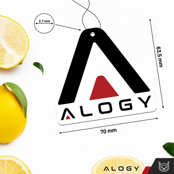 3x Zawieszka zapachowa samochodowa zapach do samochodu auta Alogy odświeżacz powietrza samochodowy Lemon [3szt.]