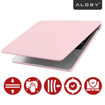 Etui do Apple MacBook Air 13 / 13.3" 2018–2021 (M1 A2337/A2179/A1932) – elastyczna, matowa obudowa ochronna, lekka i odporna – Alogy AirGuard™ Różowy