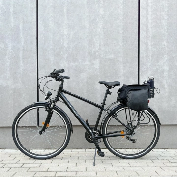 Wozinsky Fahrradträgertasche mit Schultergurt 9l (Regenschutz inklusive) schwarz (WBB22BK)