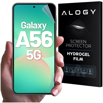 Folia hydrożelowa do Samsung Galaxy A56 5G – elastyczna ochrona ekranu, samoregeneracja, pełne dopasowanie i wysoka przejrzystość – Alogy Hydrogel Film™