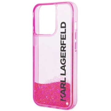 Etui Karl Lagerfeld KLHCP14XLCKVF do iPhone 14 Pro Max 6,7" hardcase Liquid Glitter Elong różowy/pink 