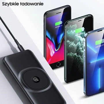 USAMS Powerbank PB62 10000mAh 20W QC3.0+PD Magnetic Wireless Fast Charge nebieski/blue 10KCD17104 (US-CD171)