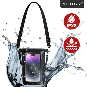 Sakwa Etui wodoodporne na telefon duża torba worek Case wodoszczelne Alogy Waterproof Czarne