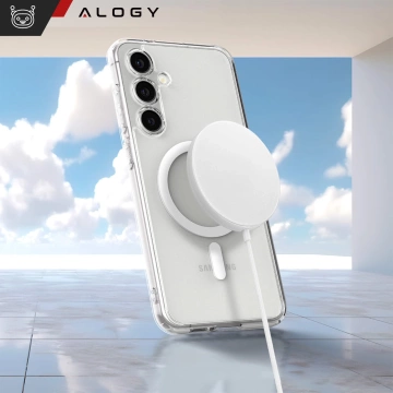 Etui do Samsung Galaxy S24 FE obudowa ochronna na telefon Alogy HybridMag™️ Case do MagSafe Przezroczyste