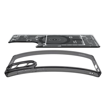 Spigen Ultra Hybrid Mag Case mit MagSafe für Samsung Galaxy S25 Edge mit Print - Schwarz